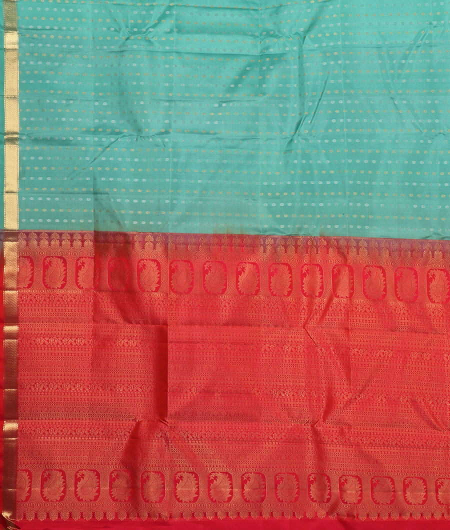 Blue Handwoven Kanjivaram Silk Saree T3371214