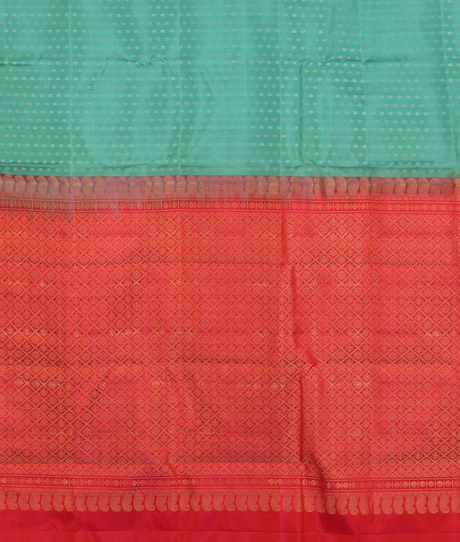 Green Handwoven Kanjivaram Silk Saree T3371154