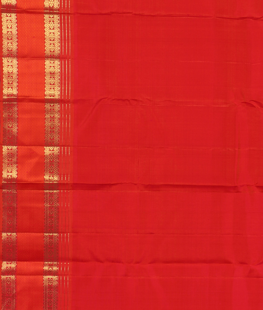 White Handwoven Kanjivaram Silk Saree T2608433