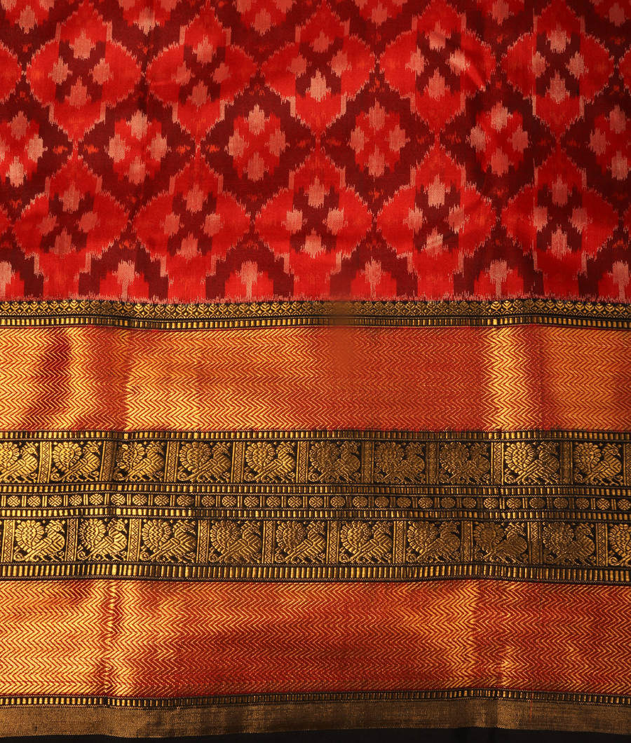 Black Twill Kanjivaram Silk Saree T3266413