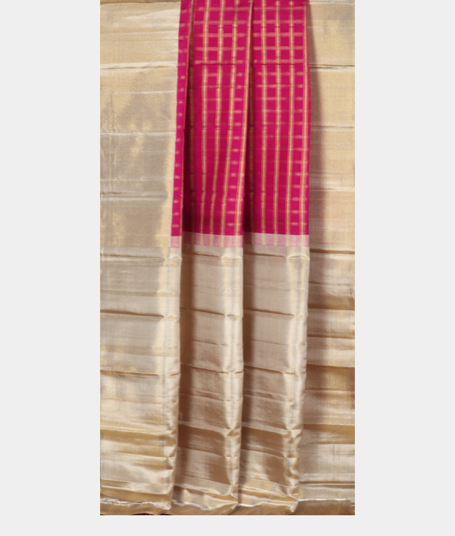 Magenta Handwoven Kanjivaram Silk Saree T3162362