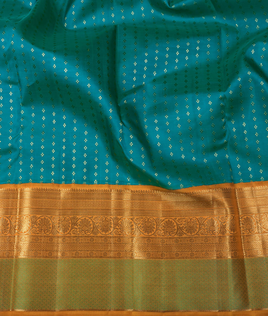 Teal Handwoven Kanjivaram Silk Saree T3113963