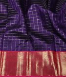 Dark Purple Handwoven Kanjivaram Silk Saree T3145613