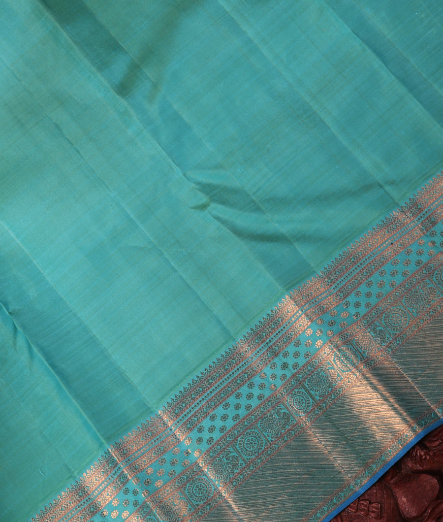 Dark Purple Handwoven Kanjivaram Silk Saree T3255044