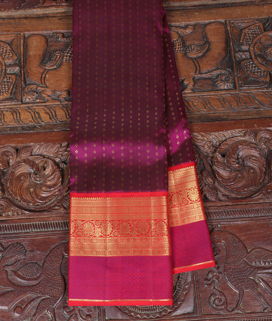 Purple Handwoven Kanjivaram Silk Saree T287574-image