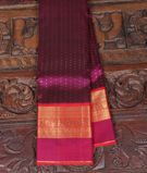 Purple Handwoven Kanjivaram Silk Saree T2875741