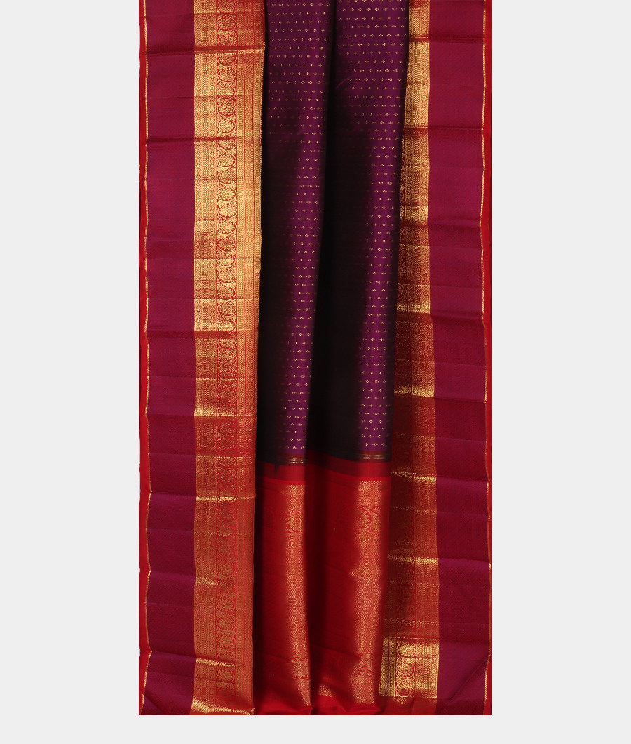 Purple Handwoven Kanjivaram Silk Saree T2875742