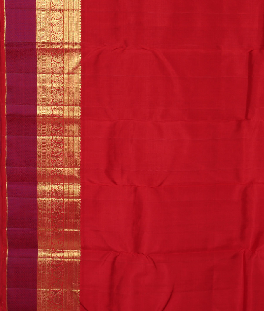 Purple Handwoven Kanjivaram Silk Saree T2875743