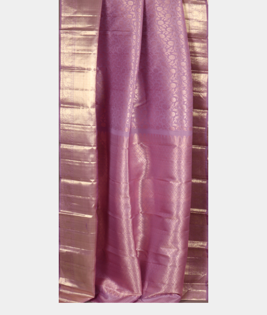 Lavender Handwoven Kanjivaram Silk Saree T3079232