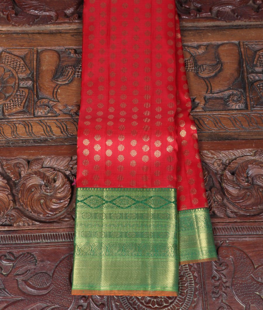 Red Handwoven Kanjivaram Silk Saree T291274-image