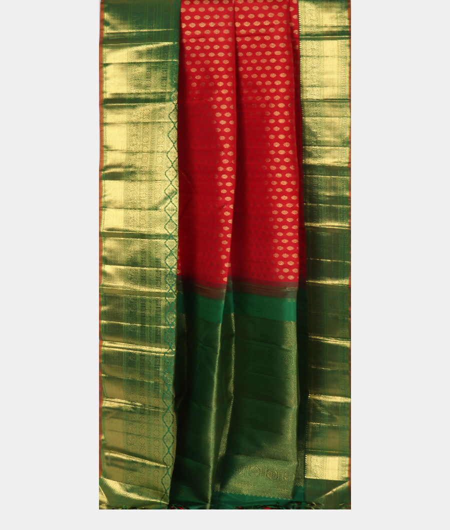Red Handwoven Kanjivaram Silk Saree T2912742