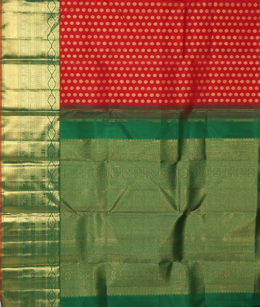 Red Handwoven Kanjivaram Silk Saree T2912744