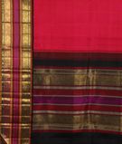 Orangish Pink Handwoven Kanjivaram Silk Saree T3315154