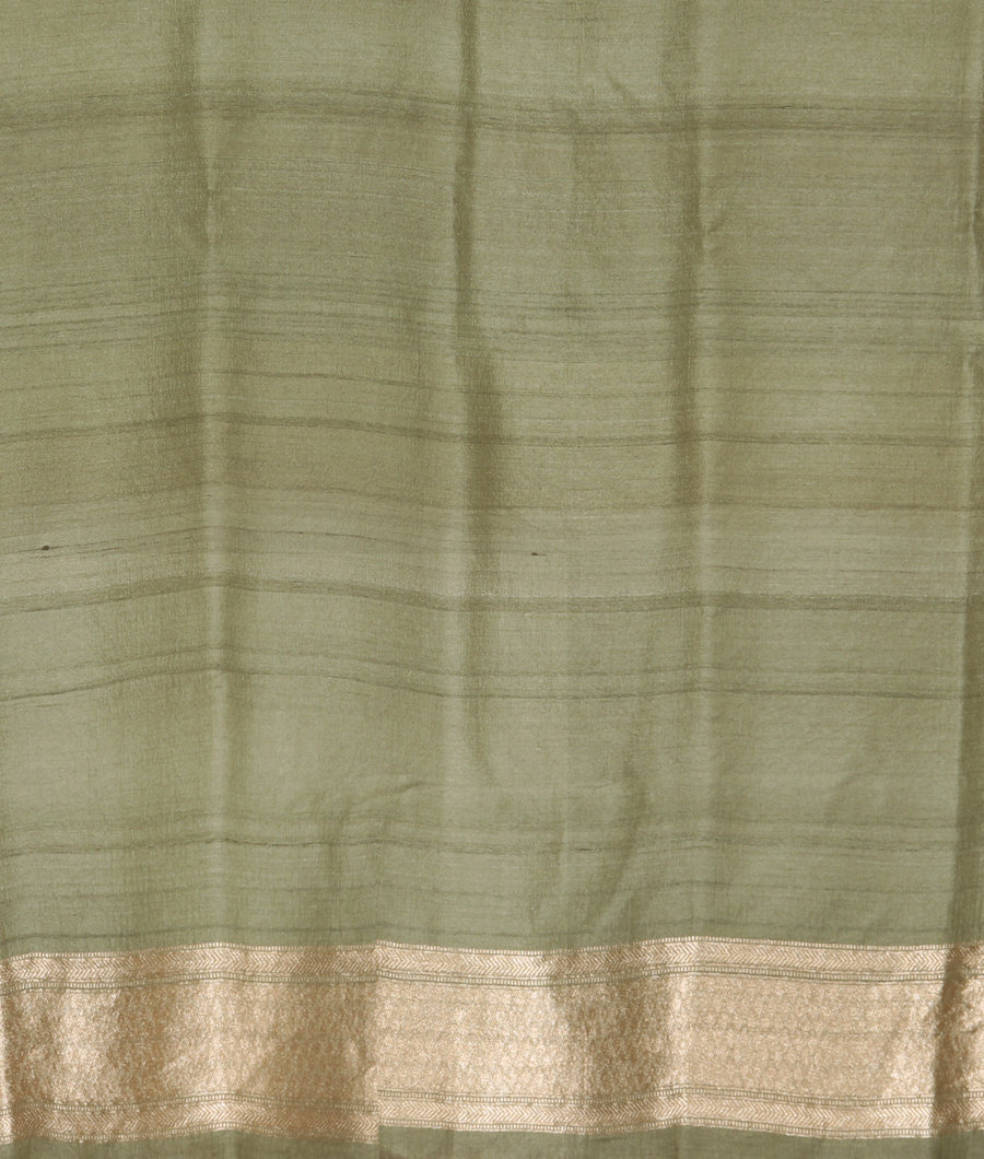 Green Tussar Georgette Saree T3010243