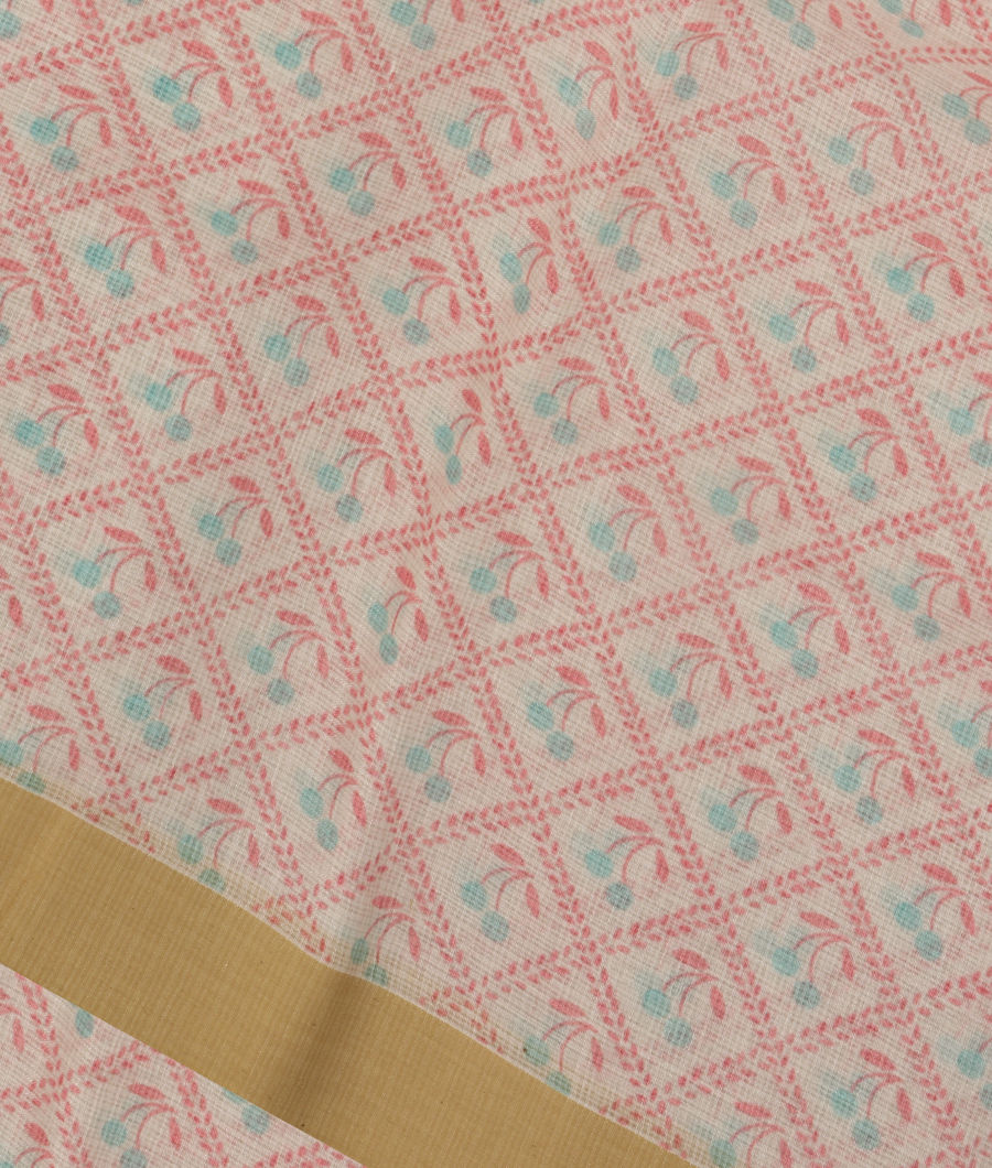 Off-White Kota Cotton Saree T307035-image