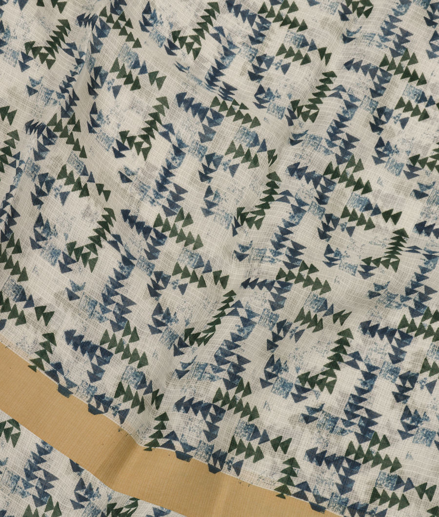 White Kota Cotton Saree T293282-image