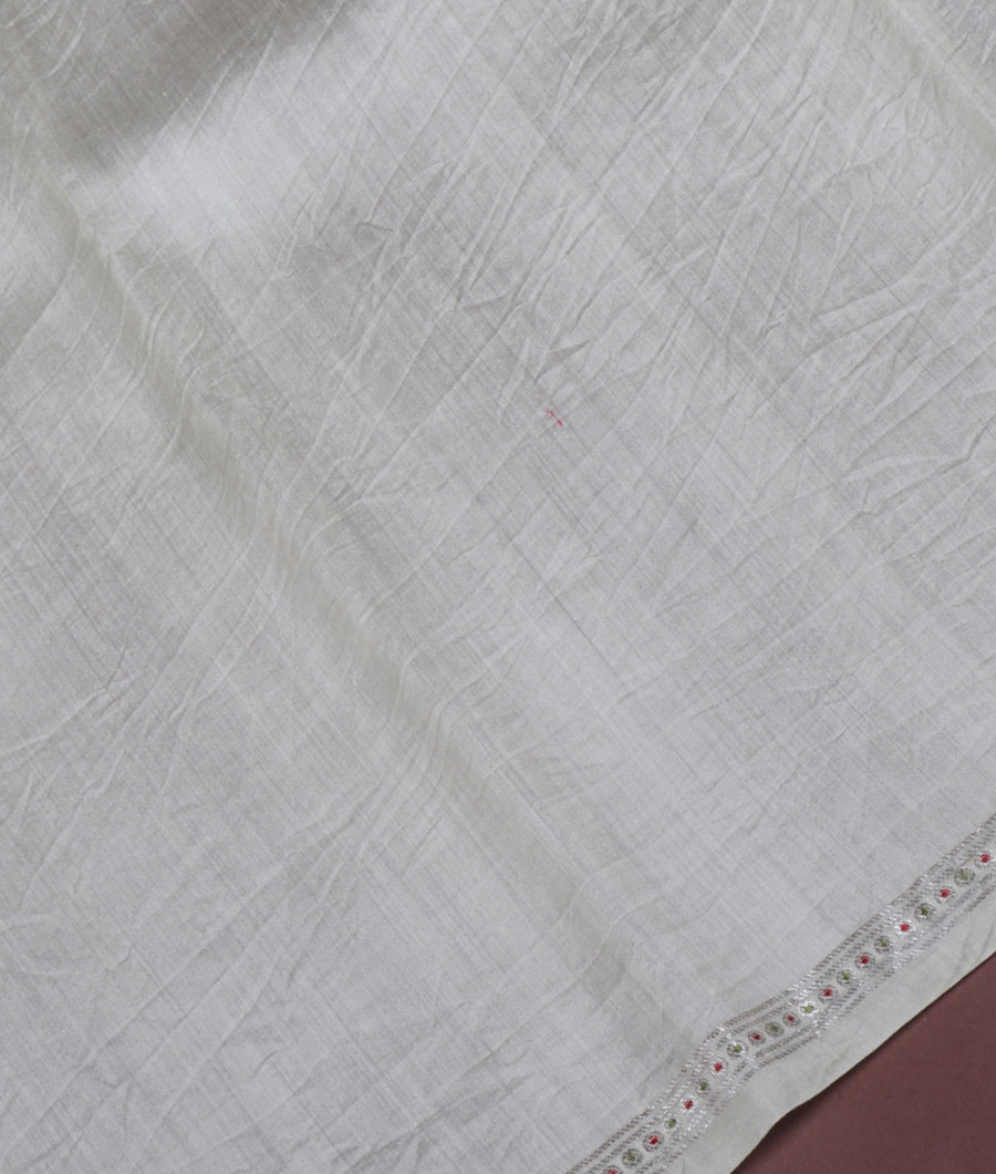 Cream Kora Organza Printed Saree T3388654