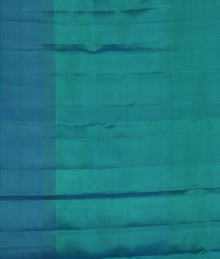 Peacock Blue Handwoven Kanjivaram Silk Saree T3372743