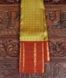 Yellowish Green Handwoven Kanjivaram Silk Saree T3274771
