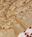 Yellow Linen Embroidery Saree T3398874