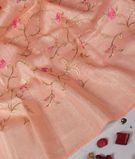 Pink Linen Embroidery Saree T3398884