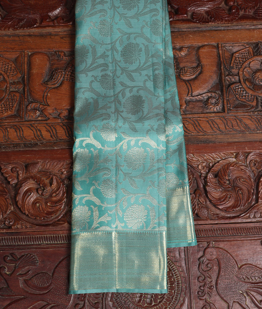 Blue Handwoven Kanjivaram Silk Saree T332349-image