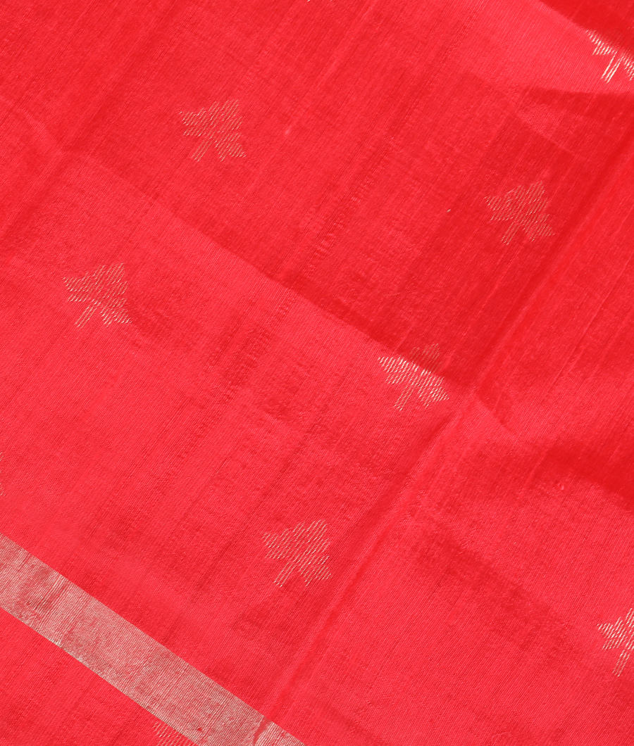 Orangish Pink Woven Raw Silk Saree T323287-image