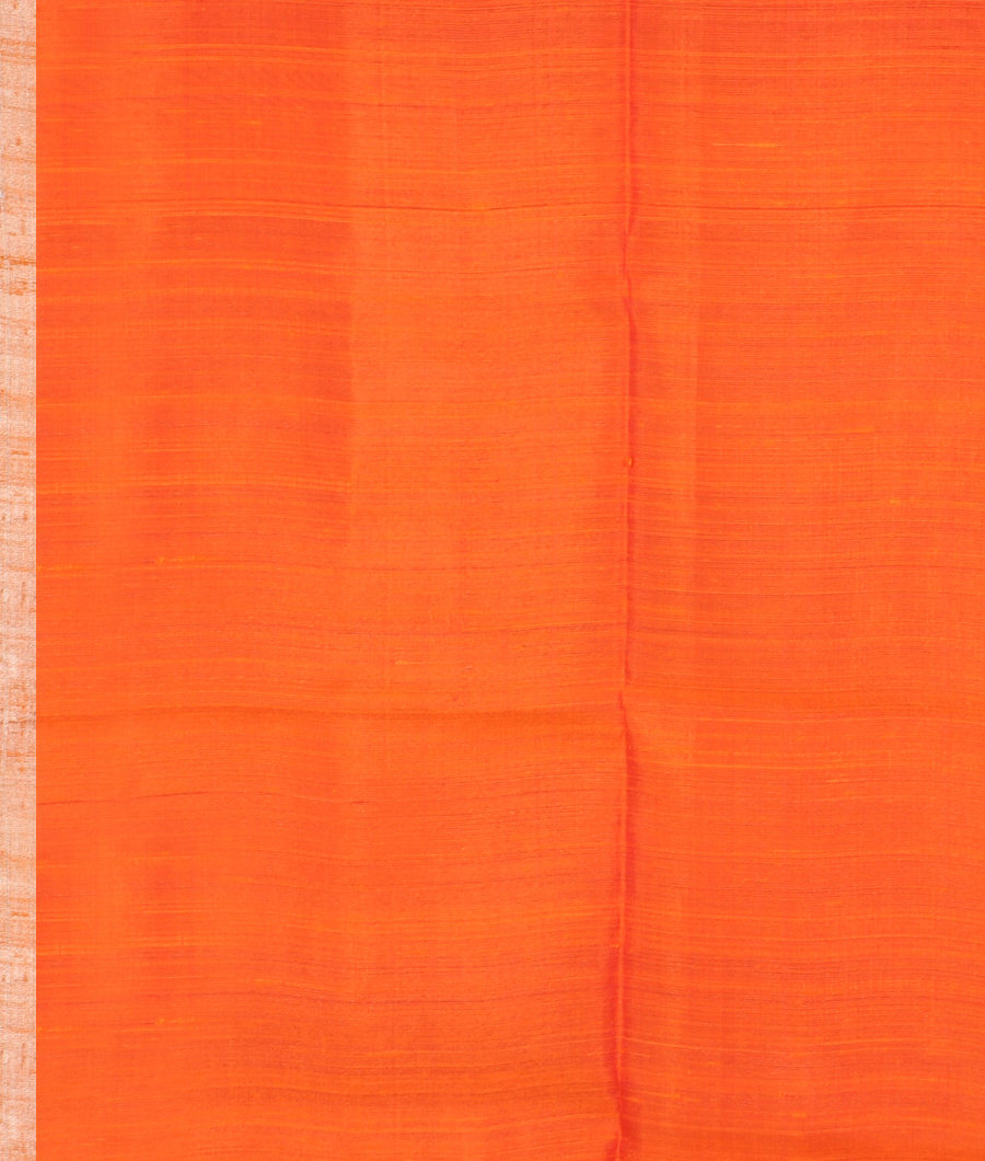 Orangish Pink Woven Raw Silk Saree T3232873