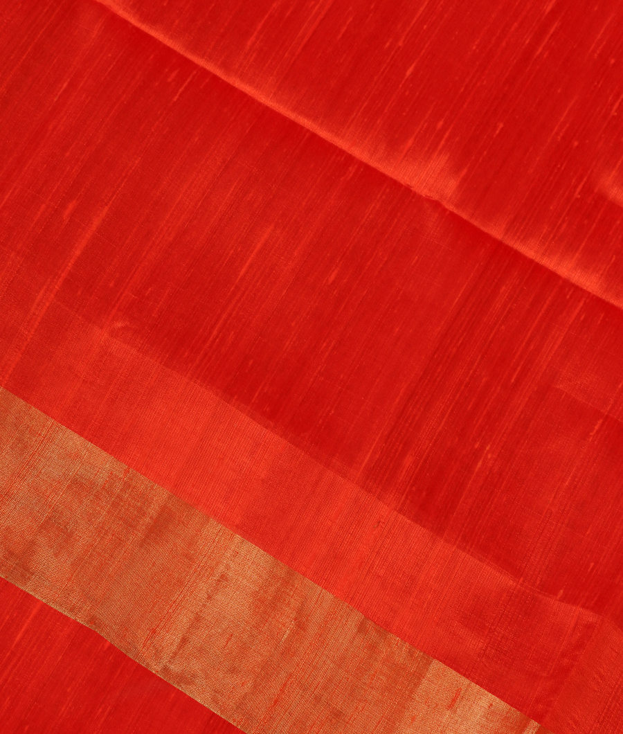 Orange Woven Raw Silk Saree T314306-image