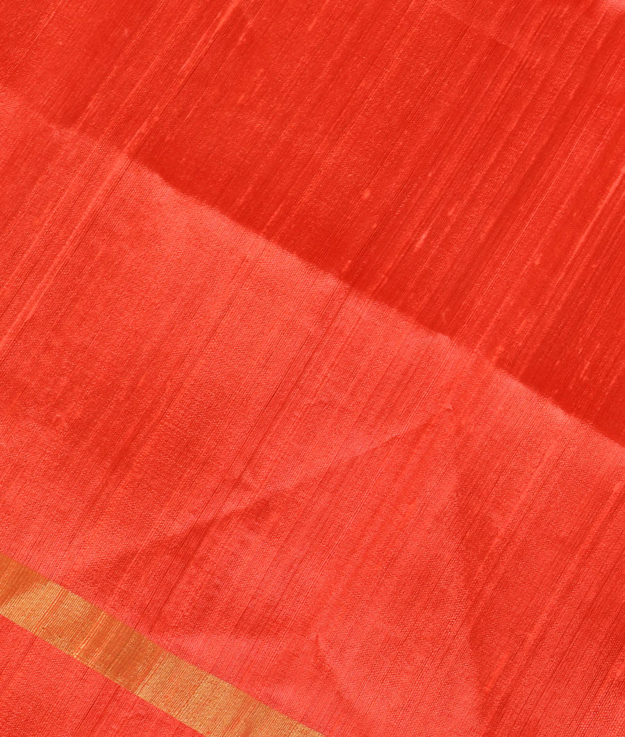 Pinkish Orange Woven Raw Silk Saree T326944-image