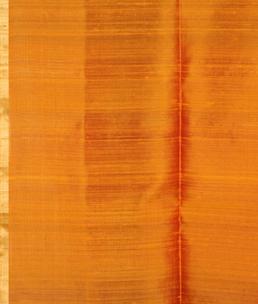 Pinkish Orange Woven Raw Silk Saree T3269443