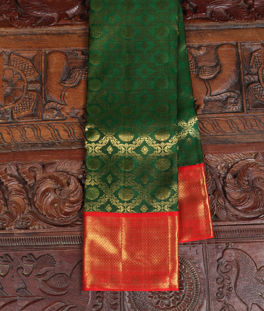 Green Handwoven Kanjivaram Silk Saree T286949-image