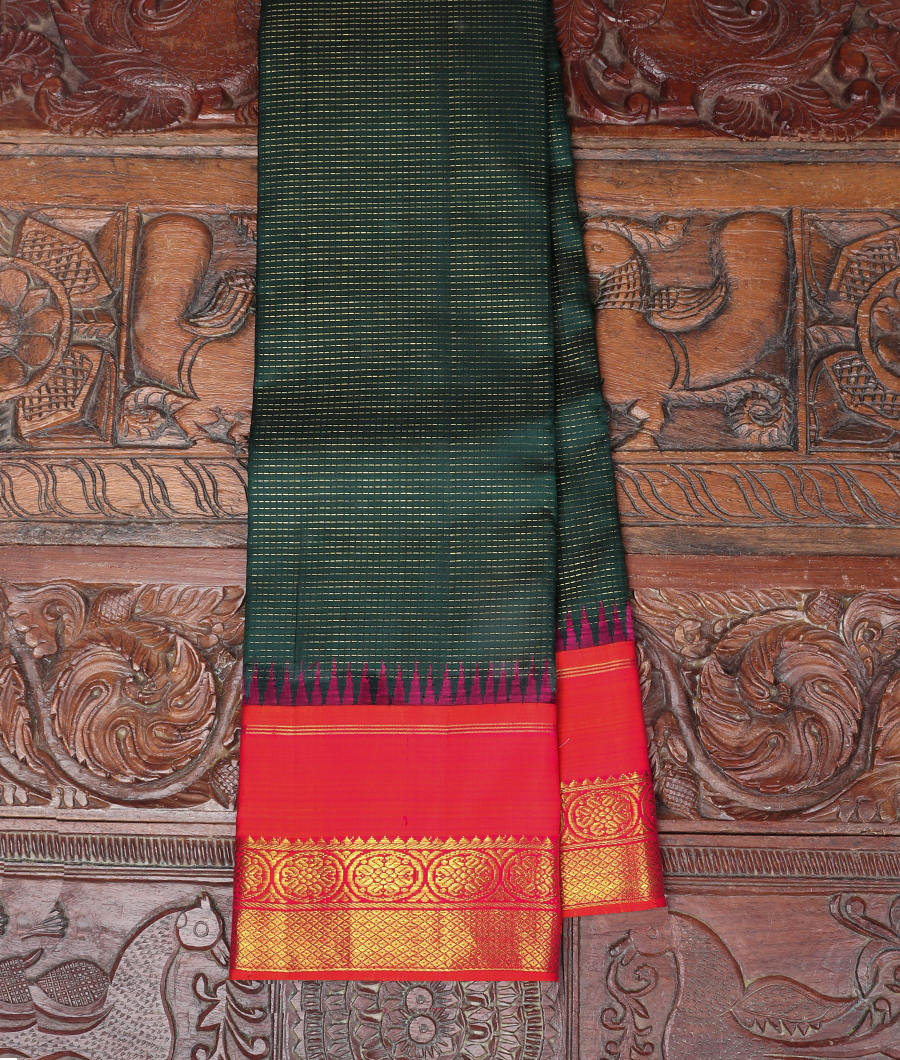 Green Handwoven Kanjivaram Silk Saree T324469-image