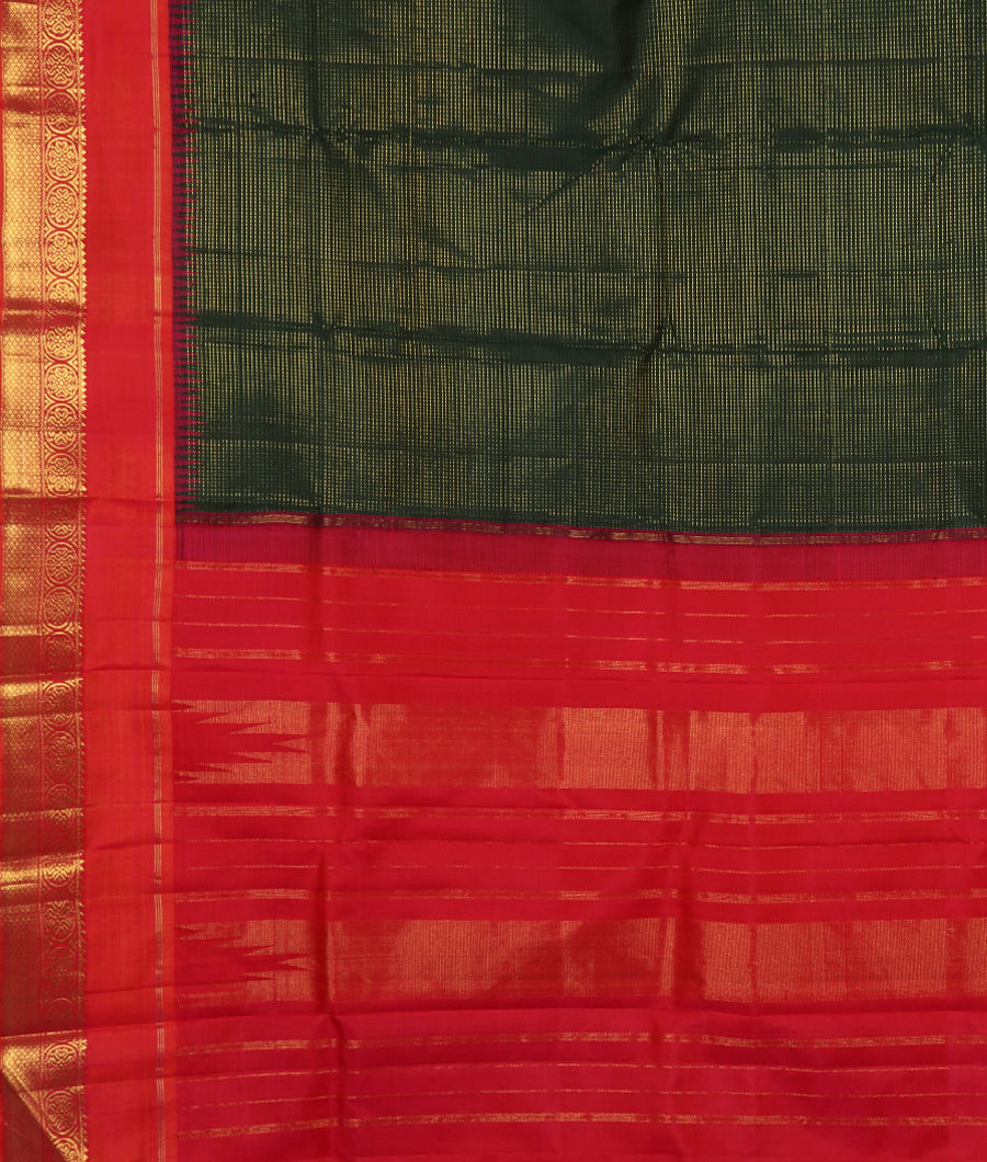 Green Handwoven Kanjivaram Silk Saree T3244694