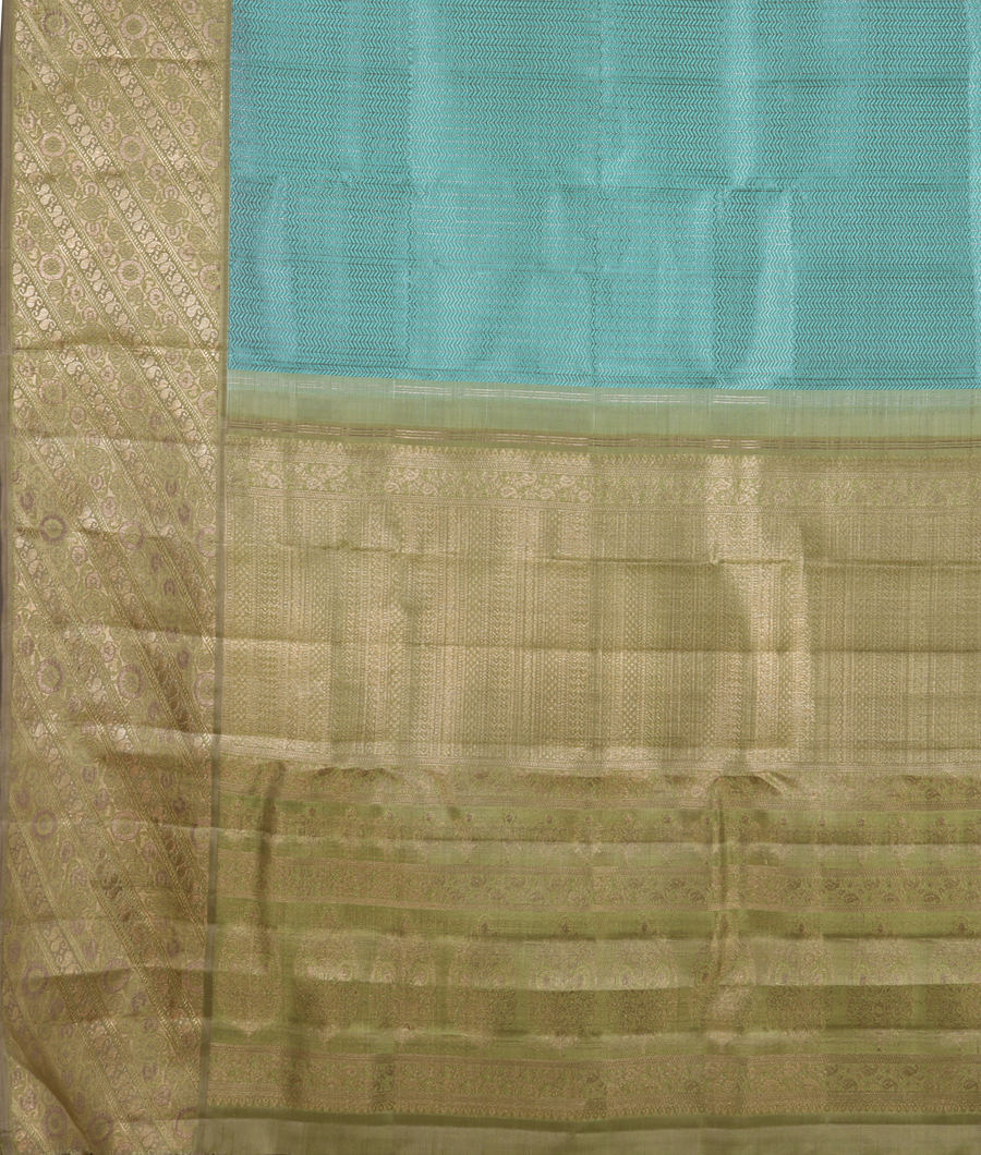 Blue Handwoven Kanjivaram Silk Saree T3315474