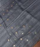 Bluish Grey Tussar Embroidery Saree T3356464