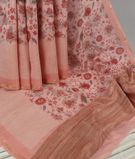 Pink Linen Printed Saree T3404202