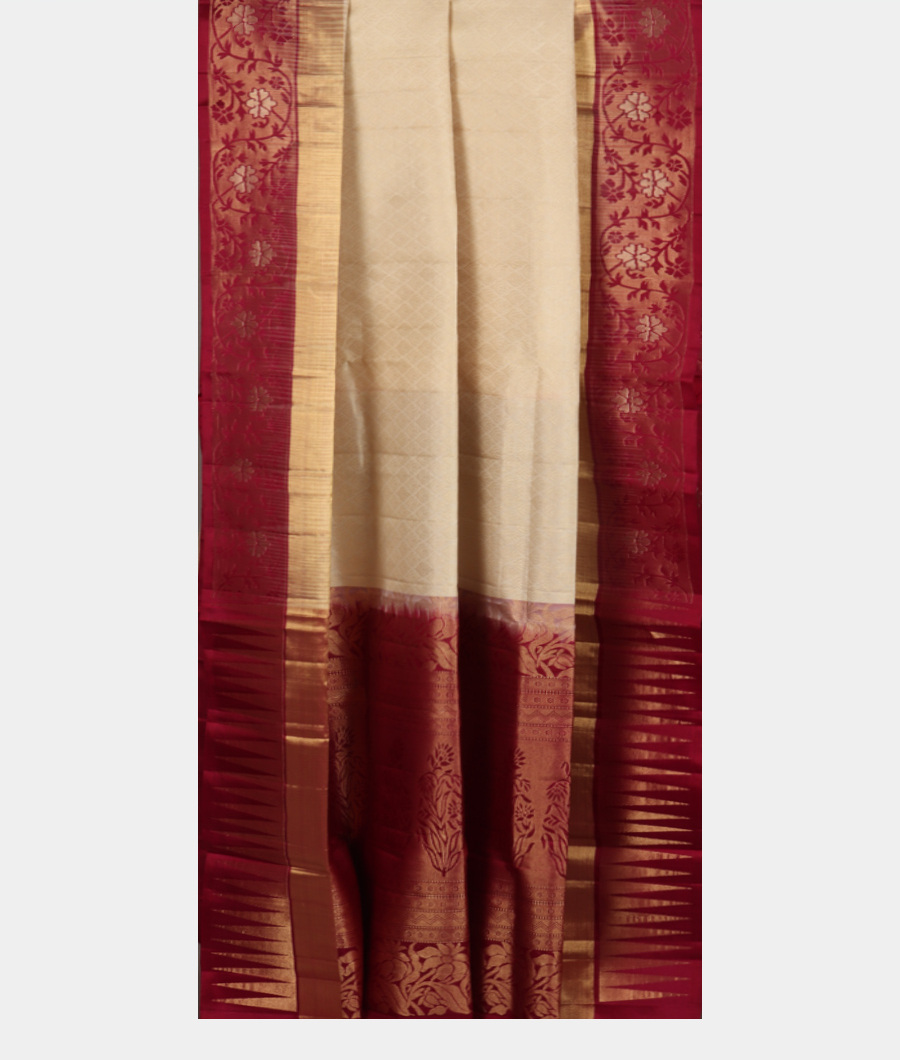 Off-White Soft Silk Saree T3370112
