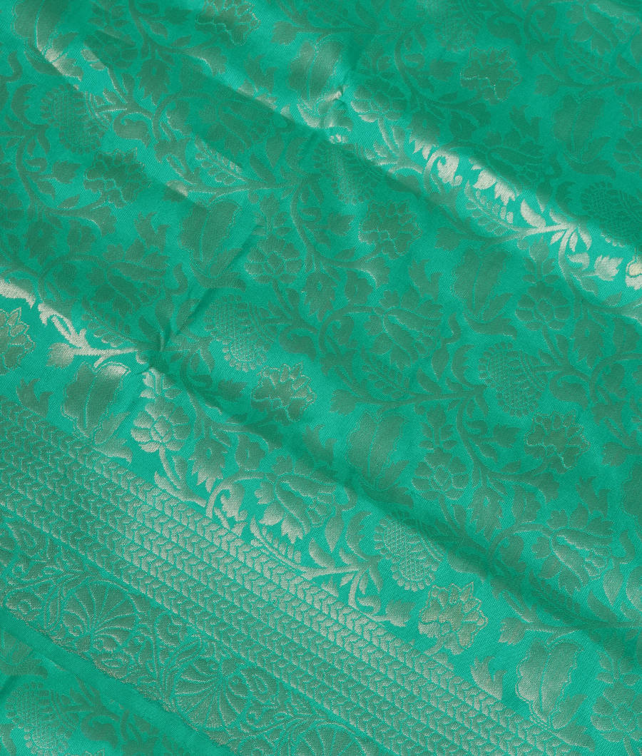 Greenish Blue Soft Silk Saree T337006-image