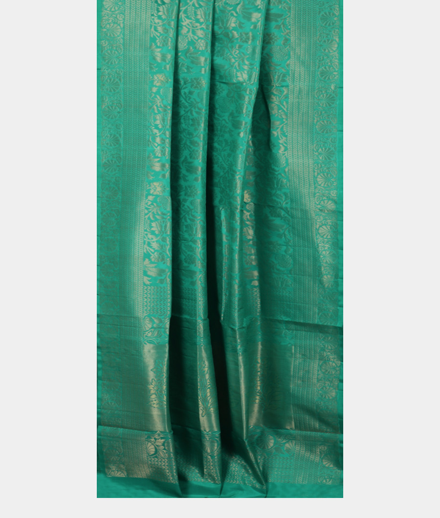 Greenish Blue Soft Silk Saree T3370062