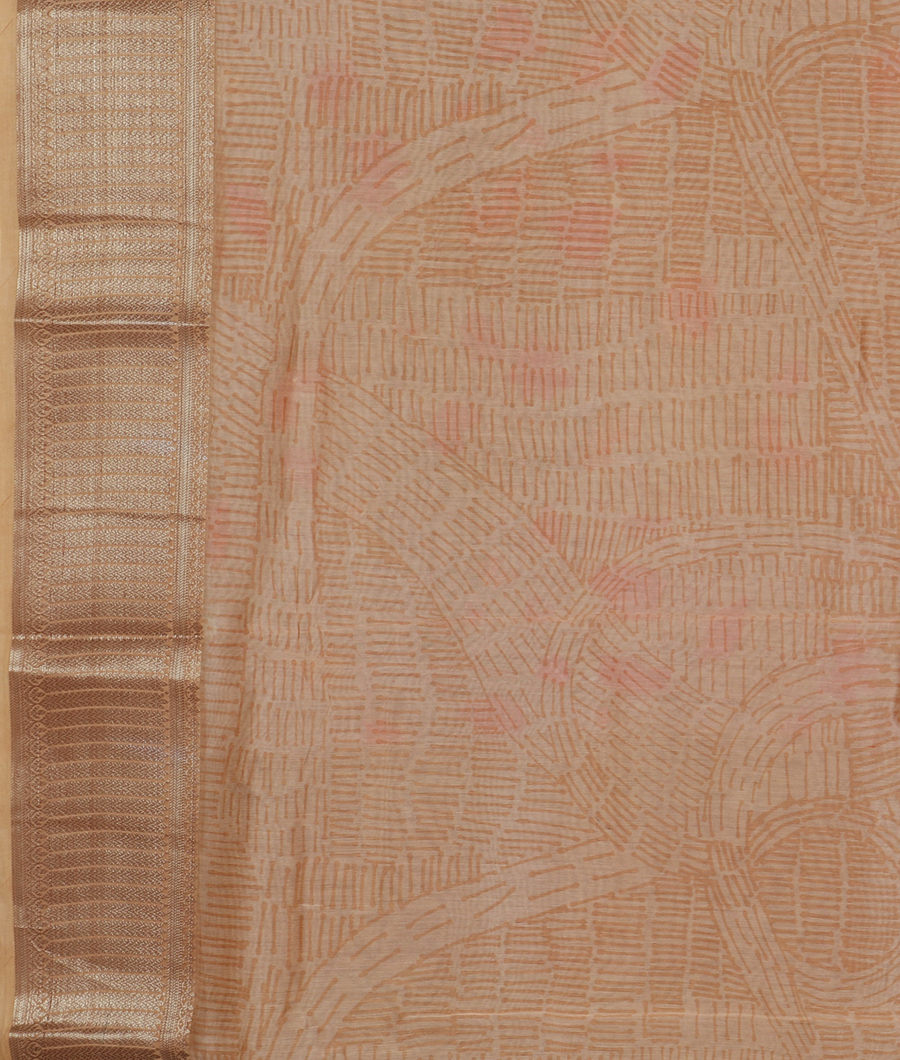 Light Grey Soft printed Cotton Saree T3356273