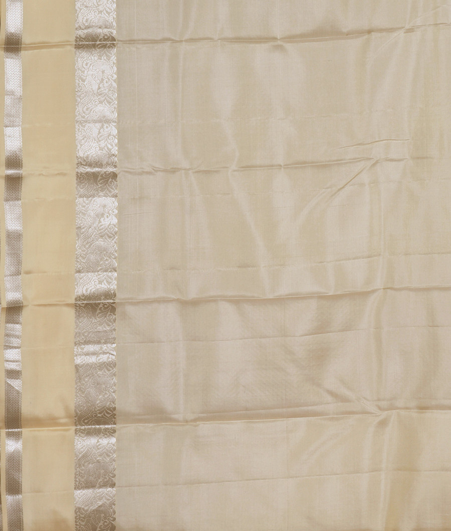 Cream Soft Silk Saree T2435963