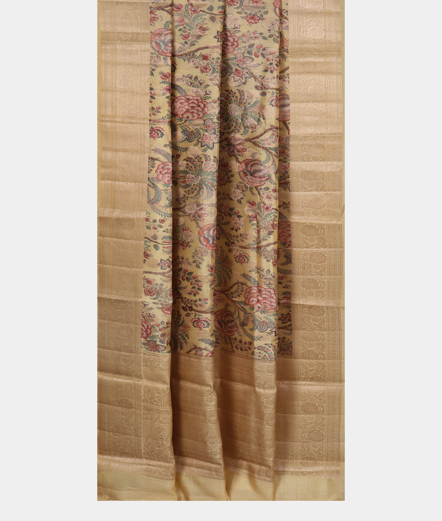 Light Yellow Chaniya Silk Saree T3330942