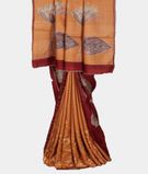 Maroon and Mustard Yellow Tussar Embroidery Saree T3274325