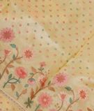 Yellow Kora Organza Embroidery Saree T2844461
