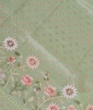 Green Kora Organza Embroidery Saree T3415371