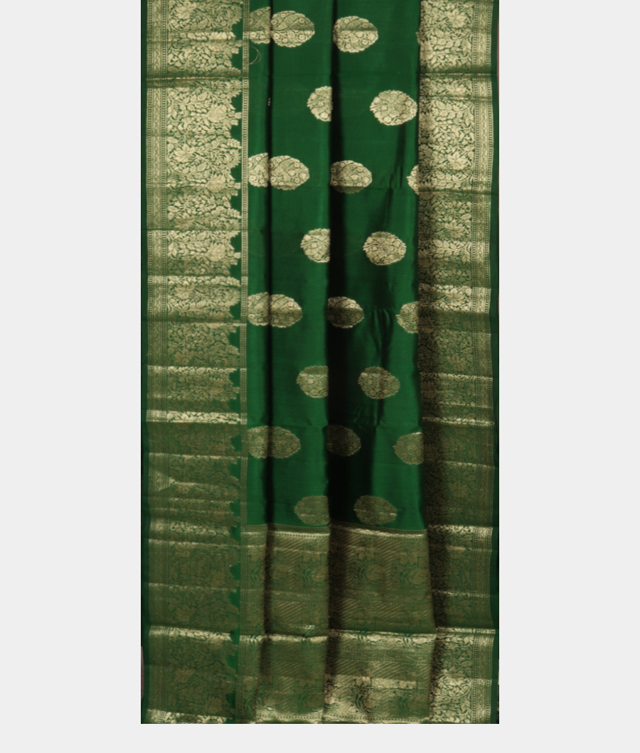 Bottle Green Chaniya Silk Saree T3304162