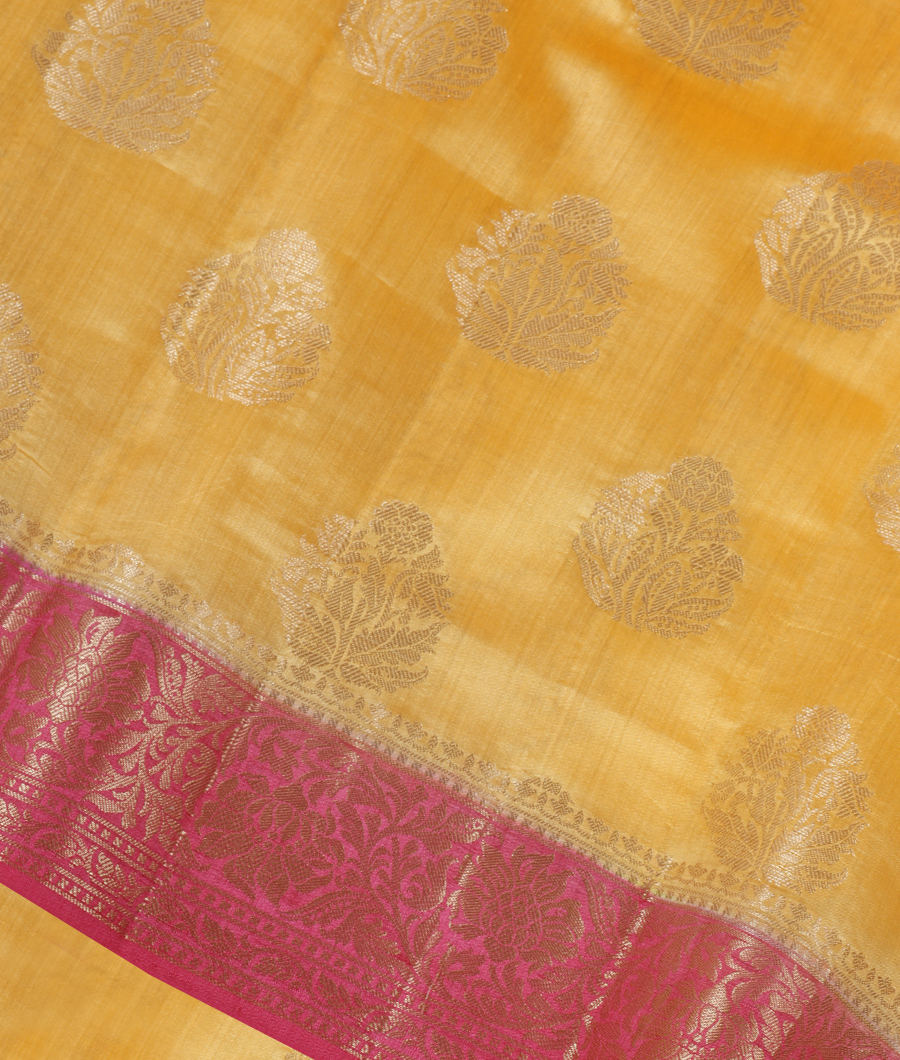 Yellow Chaniya Silk Saree T341241-image