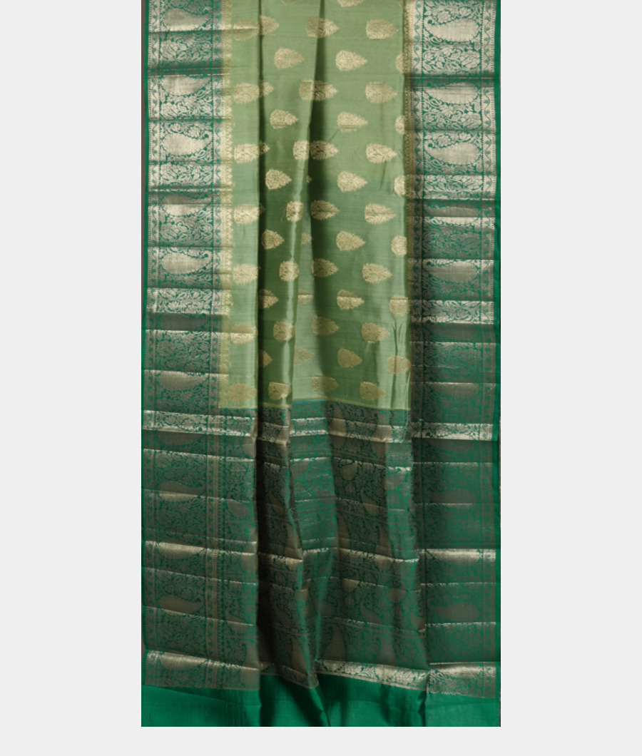 Sage Green Chaniya Silk Saree T3412102