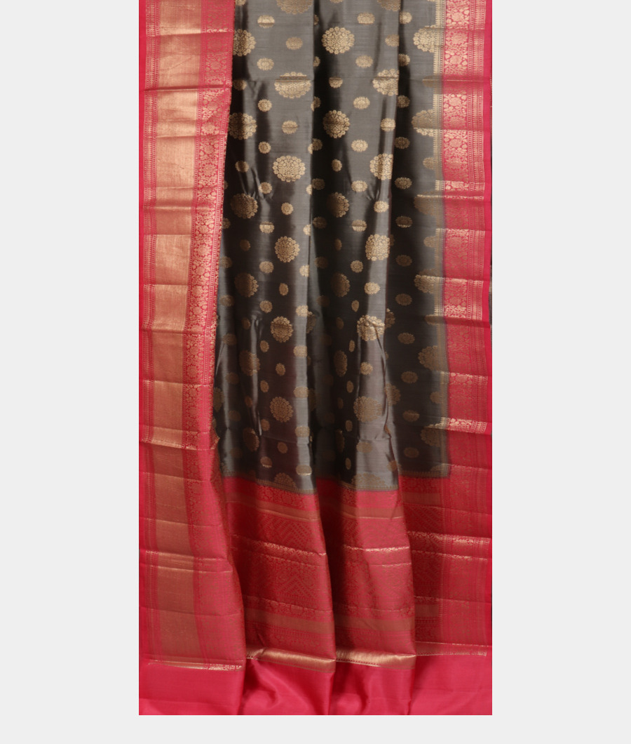 Grey Chaniya Silk Saree T3412332